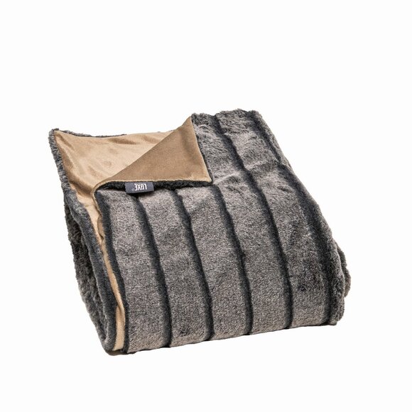 COPY - Luxe Home Decor Classic Faux Fur Throw | 1-Piece | Aztec Grey Print | 50… - Picture 4 of 7